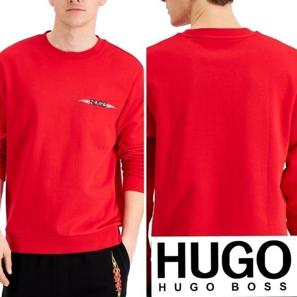 HUGO BOSS Men's Flame Logo Sweatshirt Small - Picture 12 of 12